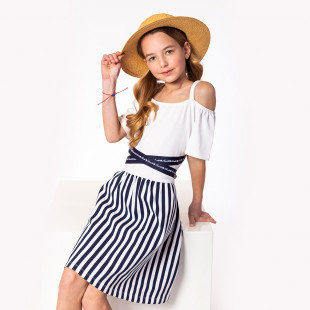 Dress with stripes (6-16 years)