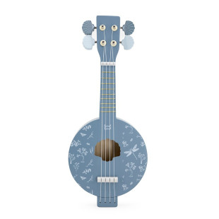 Wooden musical instrument Banjo blue label label (3+ years)