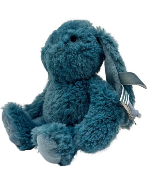 Plush toy rabbit Rosa blue (small) label label