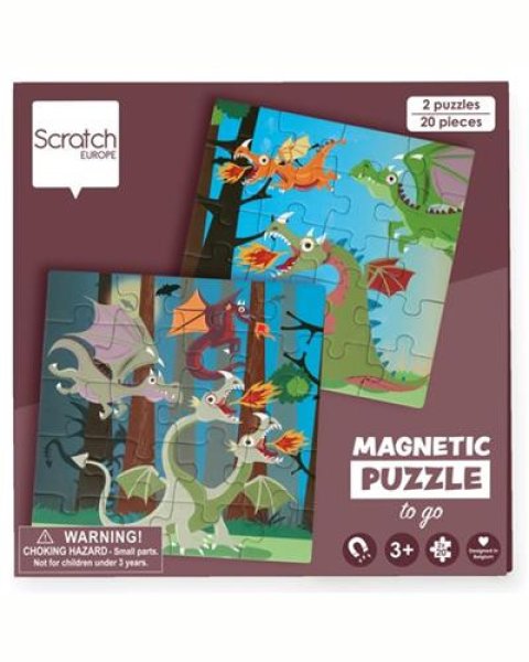 Παιχνίδι Scratch Μαγνητικό παζλ Δράκοι 20τμχ (3+ ετών)