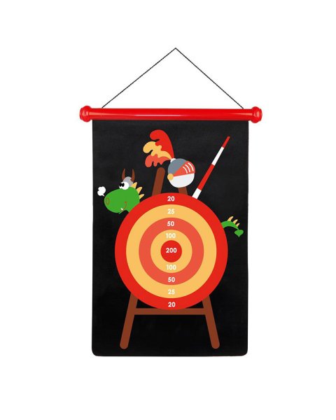 2-Sided Magnetic Scratch Target with 6 Darts-Knights (5+ years)