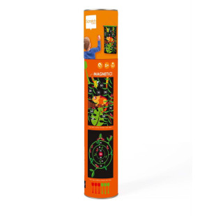 2-Sided Magnetic Scratch Target with 6 Darts-Jungle (5+ years)
