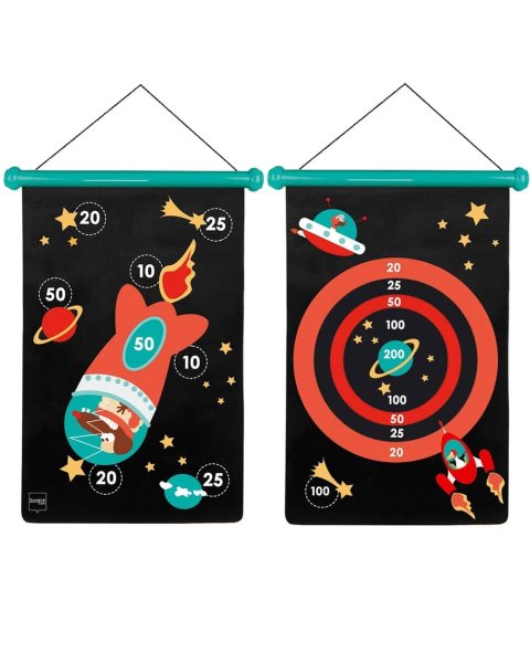 2-Sided Magnetic Scratch Target with 6 Darts-Cosmonaut (5+ years)