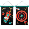 2-Sided Magnetic Scratch Target with 6 Darts-Cosmonaut (5+ years)