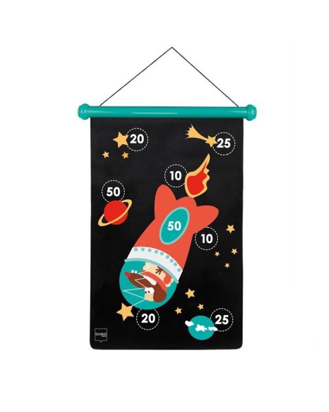 2-Sided Magnetic Scratch Target with 6 Darts-Cosmonaut (5+ years)