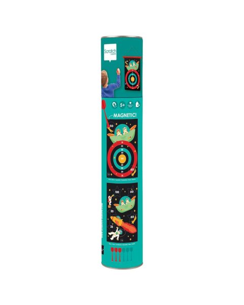 2-Sided Magnetic Scratch Target with 6 Darts-Cosmonaut (5+ years)