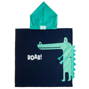 Towel poncho True Blue crocodile 120x60cm