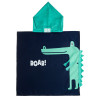 Towel poncho True Blue crocodile 120x60cm
