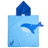 Towel poncho True Blue whale 120x60cm