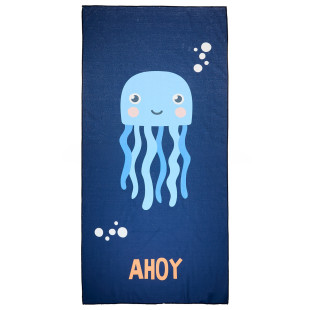 Beach towel True Blue jellyfish 150x75cm