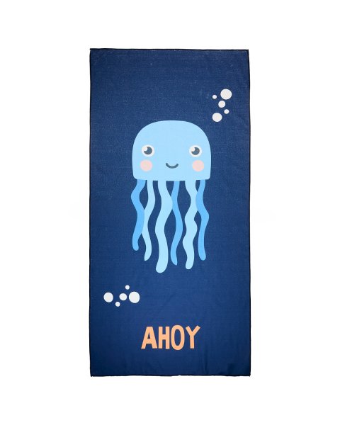 Beach towel True Blue jellyfish 150x75cm