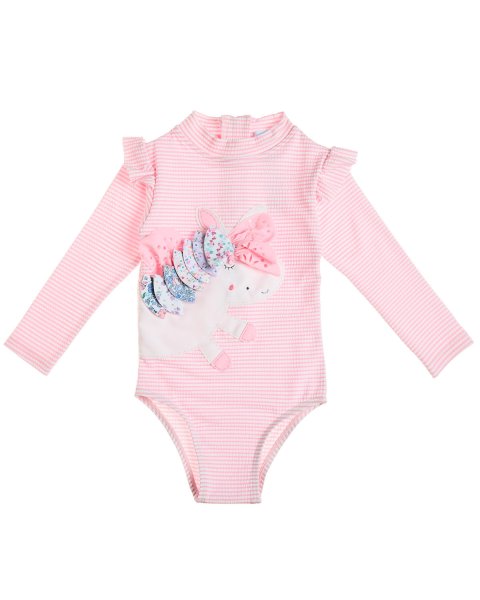Swimsuit True Blue with waffle texture (6 months-5 years)