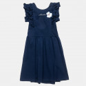 Dress with frilled shoulders and strass (9 months-5 years)
