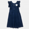 Dress with frilled shoulders and strass (9 months-5 years)