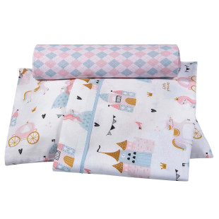 3-piece princess sheet set (sheets 130x170, pillowcase)