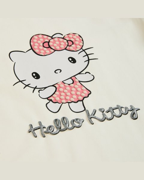 Μπλούζα Hello Kitty με ανάγλυφα στοιχεία (18 μηνών-8 ετών)