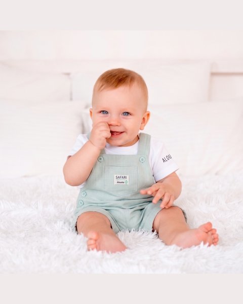 Linen overall Tender Comforts with top (3-18 months)