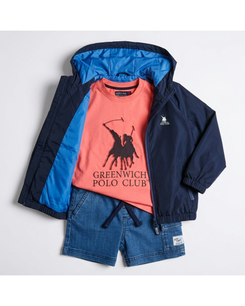 T-Shirt Greenwich Polo Club with embossed design (2-14 years)