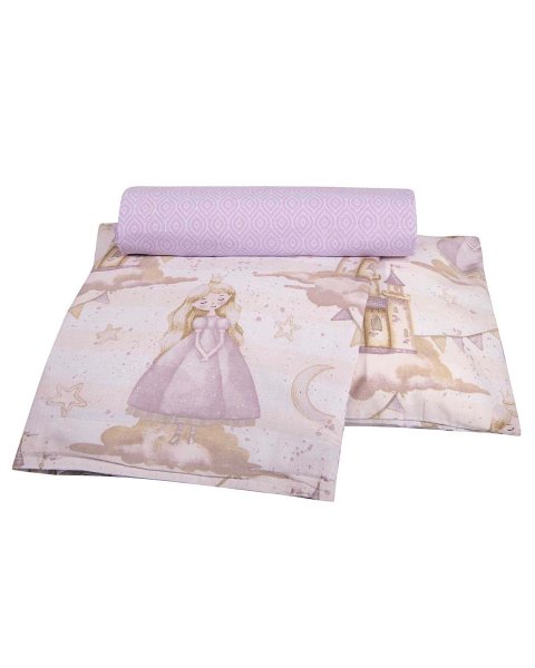 3-piece princess sheet set (sheets 130x170, pillowcase)