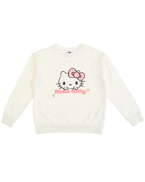Μπλούζα φούτερ Hello Kitty με ανάγλυφο σχέδιο (18 μηνών-8 ετών)