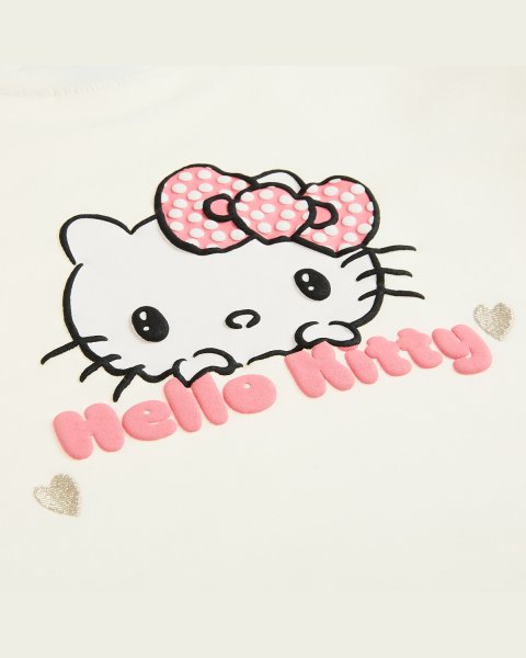Μπλούζα φούτερ Hello Kitty με ανάγλυφο σχέδιο (18 μηνών-8 ετών)