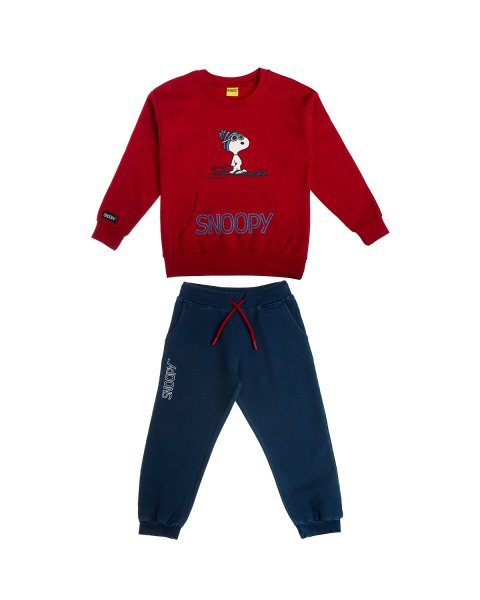 Tracksuit cotton fleece blend Snoopy with print (12 months-8 years)