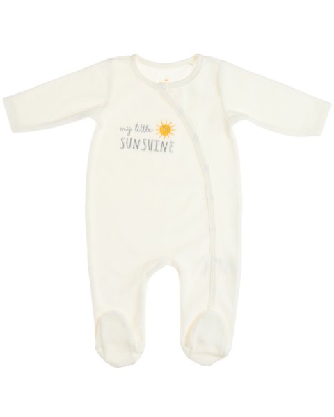 Babygrow velour Tender Comforts with embroidery (1-12 months)