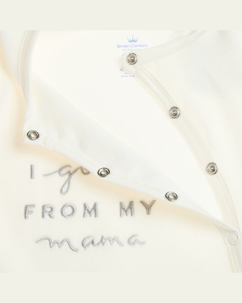 Babygrow velour Tender Comforts with embroidery (1-12 months)