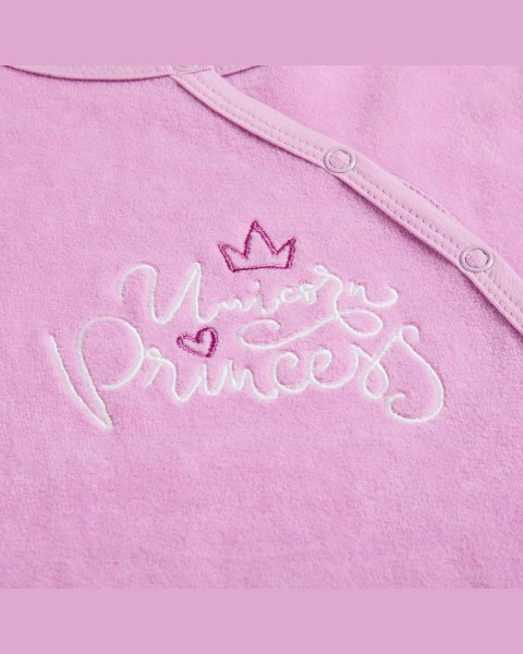Babygrow velour Tender Comforts with embroidery (1-12 months)