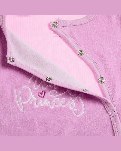 Babygrow velour Tender Comforts with embroidery (1-12 months)
