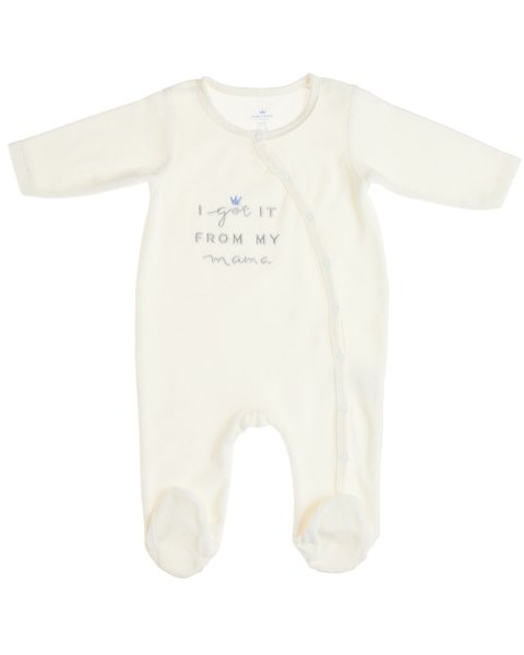 Babygrow velour Tender Comforts with embroidery (1-12 months)