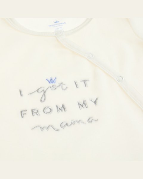 Babygrow velour Tender Comforts with embroidery (1-12 months)
