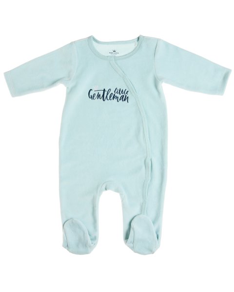 Babygrow velour Tender Comforts with embroidery (1-12 months)