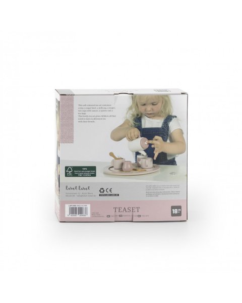 Παιχνίδι label label απο φυσικό ξύλο σετ για τσάι (18+ μηνών)