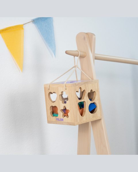 Wooden educational toy - Rabbit cube (12+ months)