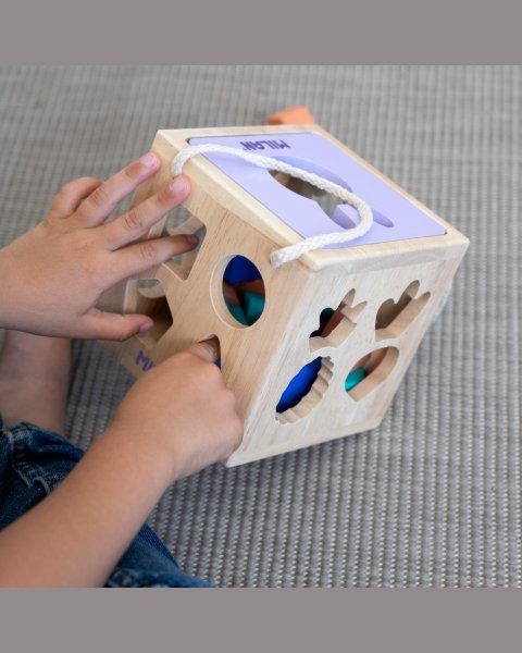 Wooden educational toy - Rabbit cube (12+ months)