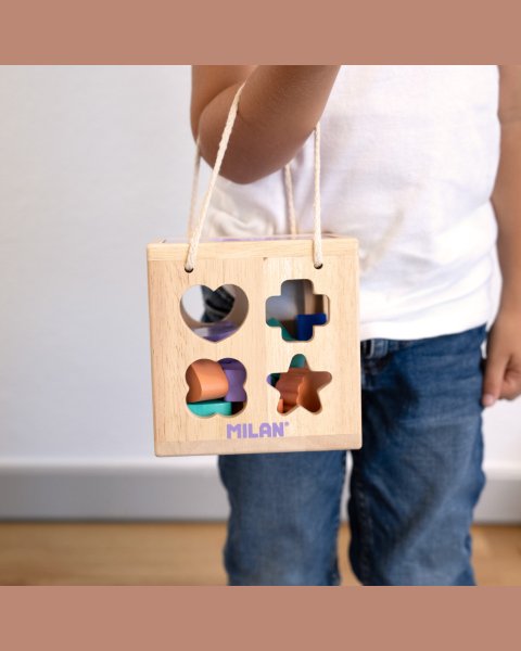 Wooden educational toy - Rabbit cube (12+ months)