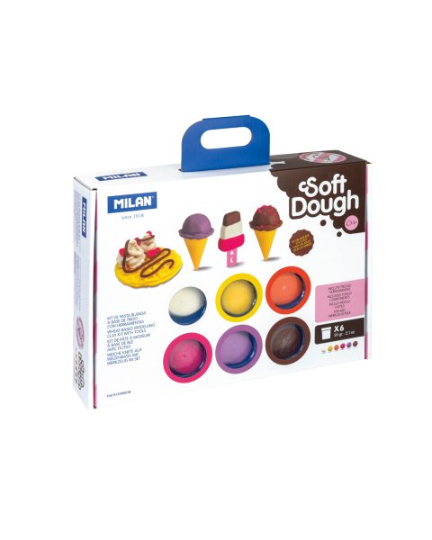 Kit 6 cans 59 g Soft Dough with tools Ice creams & Waffles (3+ years)