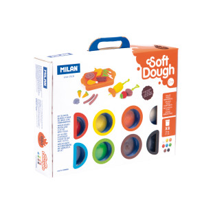 Kit 8 cans 59 g Soft Dough with tools Barbecue (3+ years)