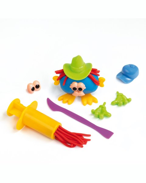 Kit 4 cans 116 g Soft Dough with tools Funny faces (3+ years)