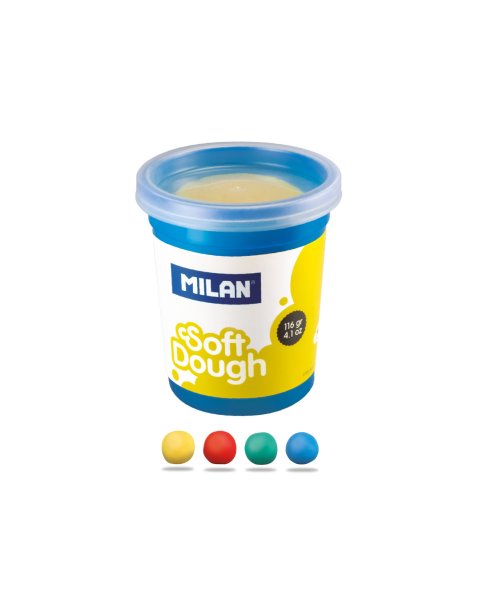Kit 4 cans 116 g Soft Dough with tools Funny faces (3+ years)