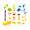 Kit 4 cans 116 g Soft Dough with tools Funny faces (3+ years)