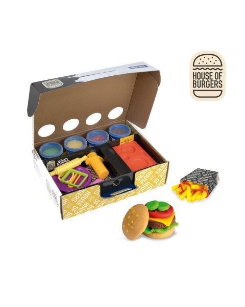 Kit 4 cans 116 g Soft Dough with tools - House of burgers (3+ years)
