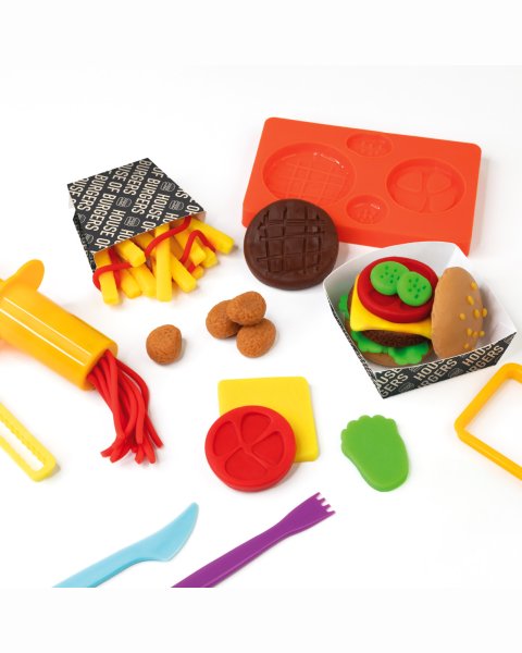 Kit 4 cans 116 g Soft Dough with tools - House of burgers (3+ years)