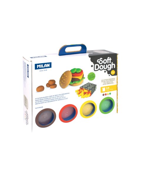 Kit 4 cans 116 g Soft Dough with tools - House of burgers (3+ years)