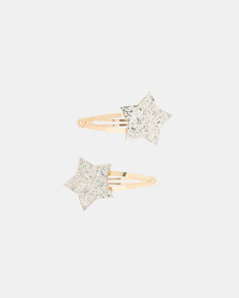 Hair clip with glitter 2-pieces
