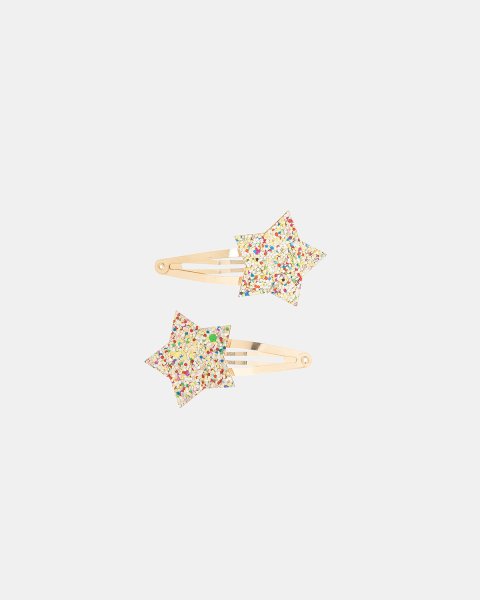 Hair clip with glitter 2-pieces