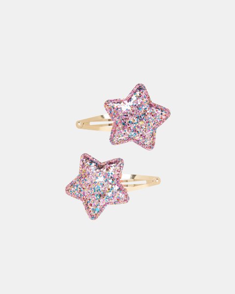 Hair clip star design with glitter and sequins