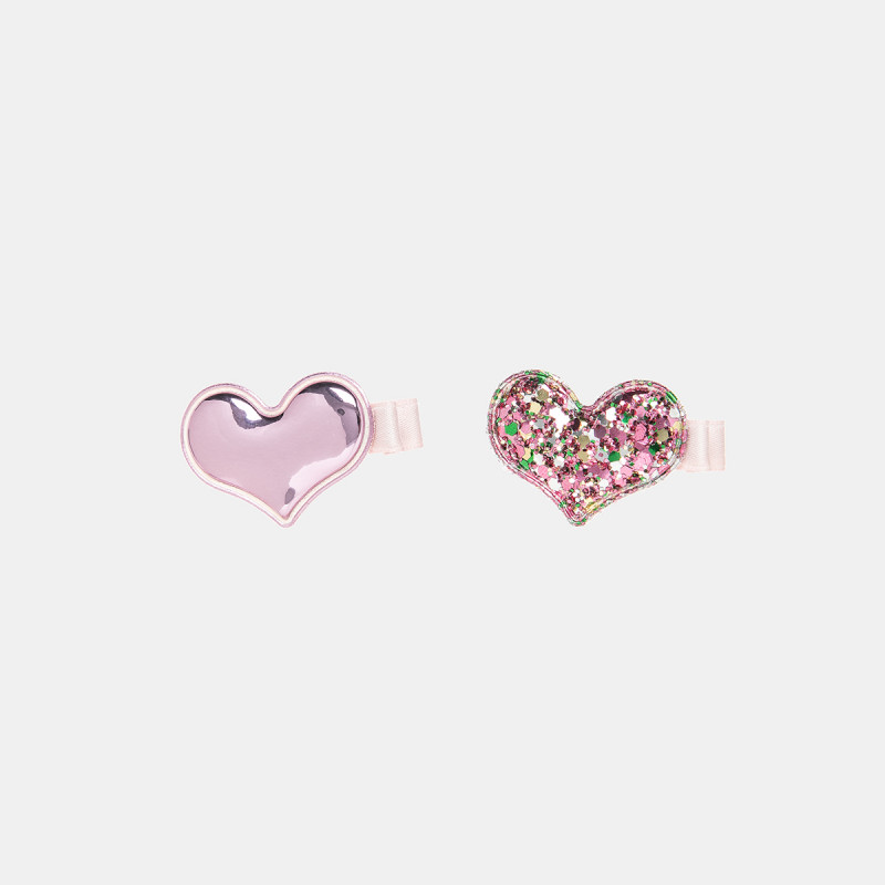 Hair clip hearts 2-pieces