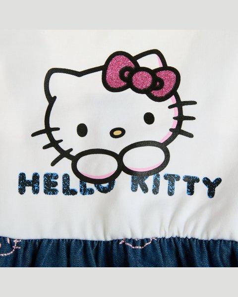 Φόρεμα Hello Kitty με κεντητά & glitter στοιχεία (18 μηνών-5 ετών)